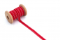 Preview: Ripsband Steppfaden rot/weiß (1 m)
